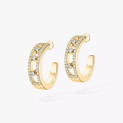 [LUXORA]Diamond Pave_ Hoop Earrings Move