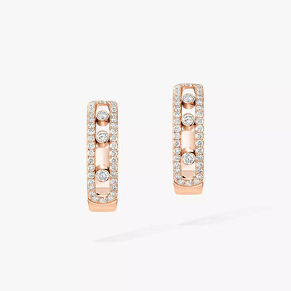 [LUXORA]Diamond Pave_ Hoop Earrings Move