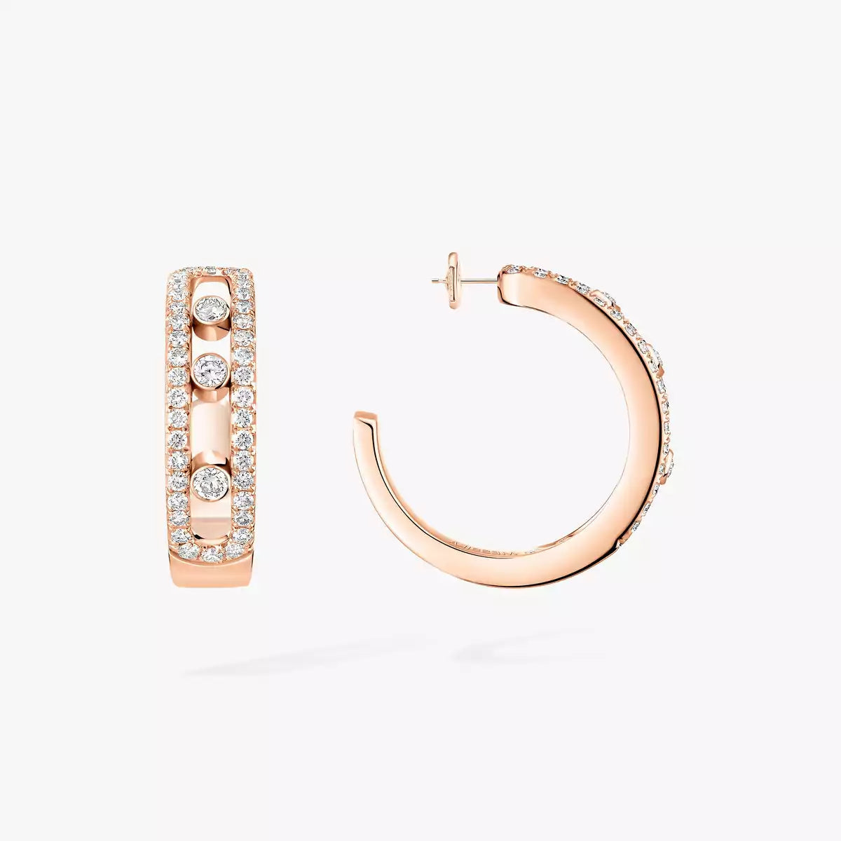 [LUXORA]Diamond Pave_ Hoop Earrings Move