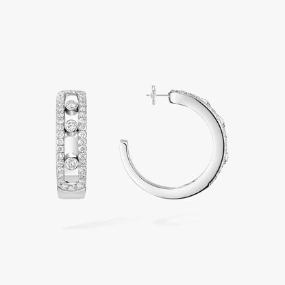 [LUXORA]Diamond Pave_ Hoop Earrings Move