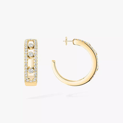 [LUXORA]Diamond Pave_ Hoop Earrings Move