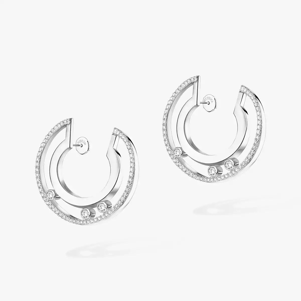[LUXORA]Move Romane Small Diamond Hoop Earrings