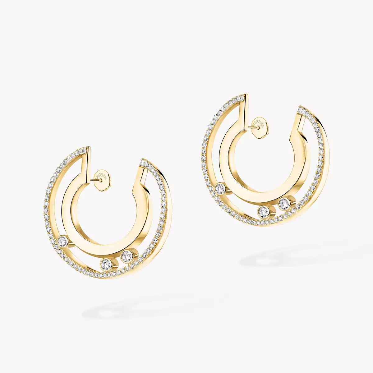 [LUXORA]Move Romane Small Diamond Hoop Earrings