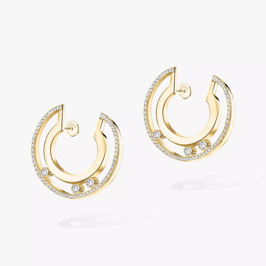 [LUXORA]Move Romane Small Diamond Hoop Earrings