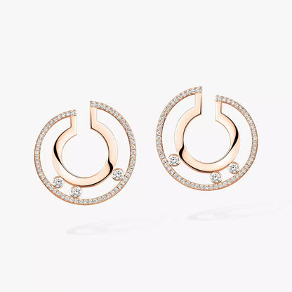 [LUXORA]Move Romane Small Diamond Hoop Earrings