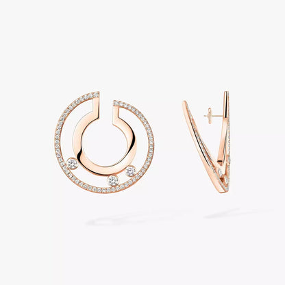 [LUXORA]Move Romane Small Diamond Hoop Earrings