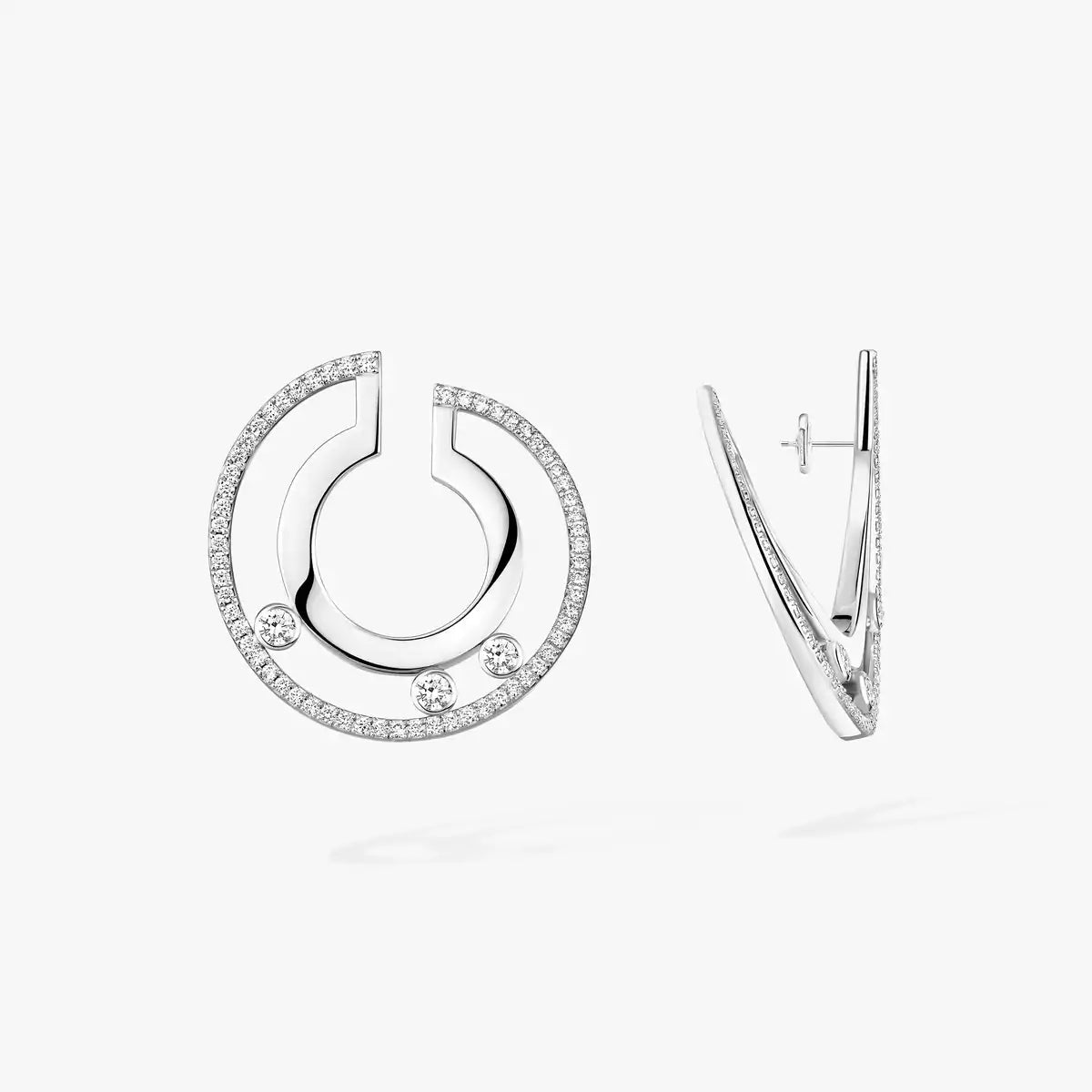 [LUXORA]Move Romane Small Diamond Hoop Earrings