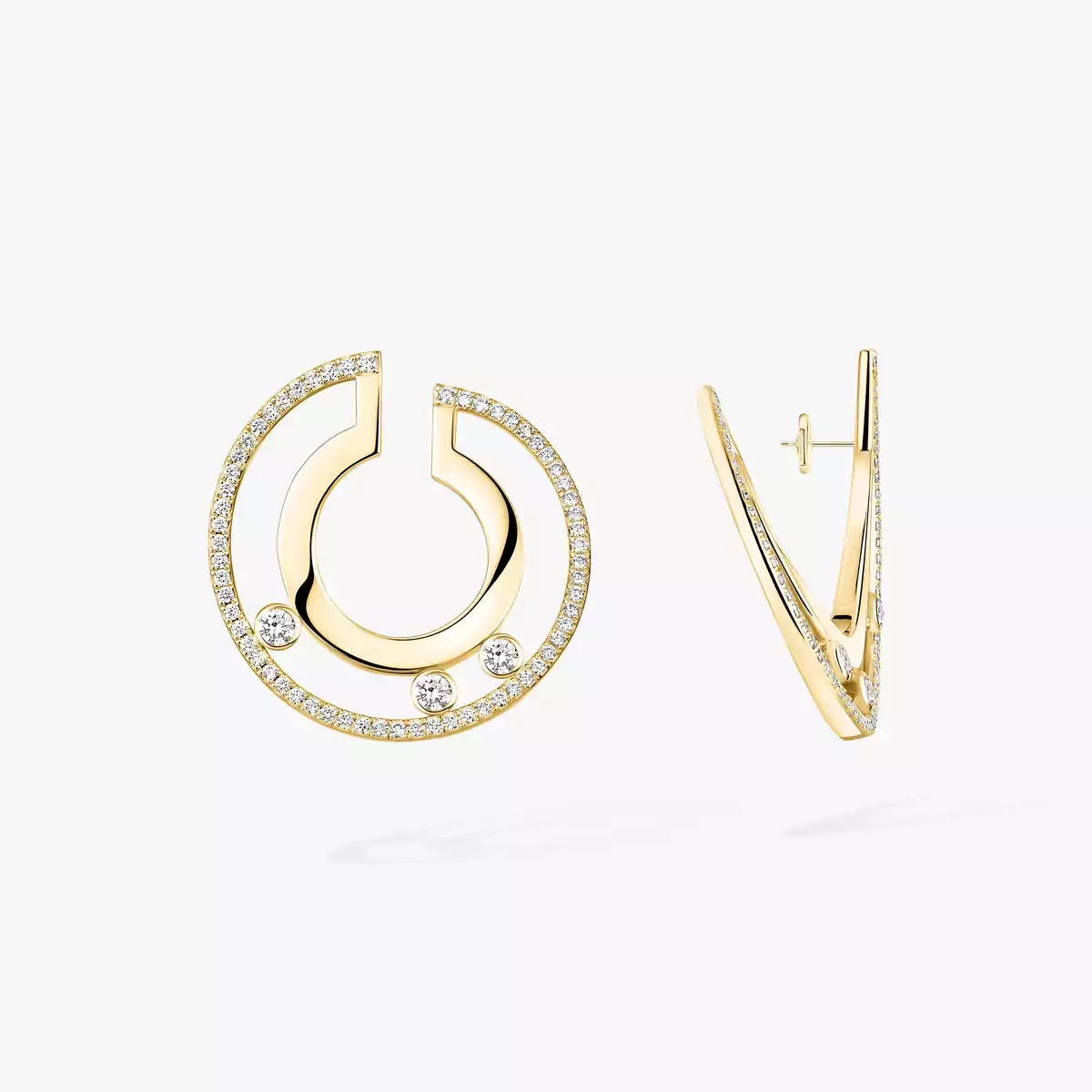 [LUXORA]Move Romane Small Diamond Hoop Earrings