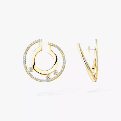 [LUXORA]Move Romane Small Diamond Hoop Earrings