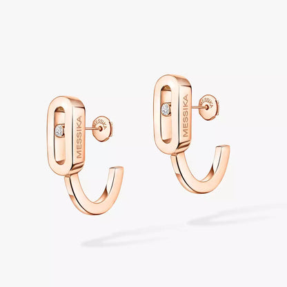 [LUXORA]Diamond Mini Hoop Earrings Move Classique
