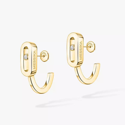 [LUXORA]Diamond Mini Hoop Earrings Move Classique