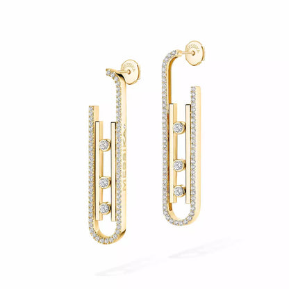 [LUXORA]Diamond Pendant Earrings Move 10Th
