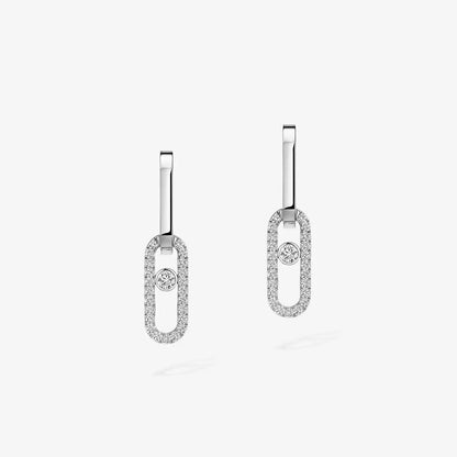 [LUXORA]Move Link Diamond Earrings