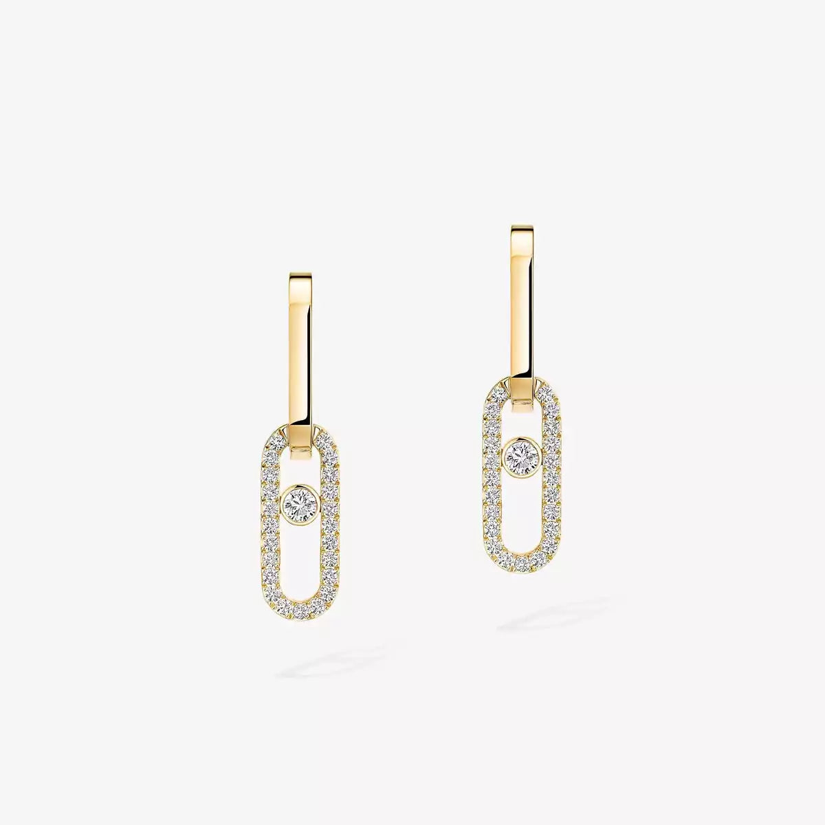 [LUXORA]Move Link Diamond Earrings