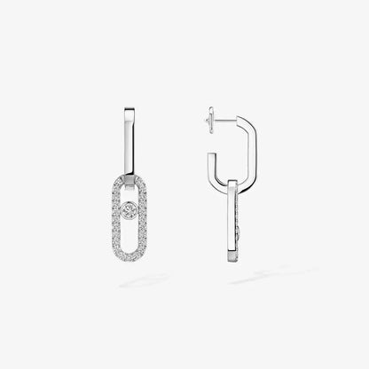 [LUXORA]Move Link Diamond Earrings