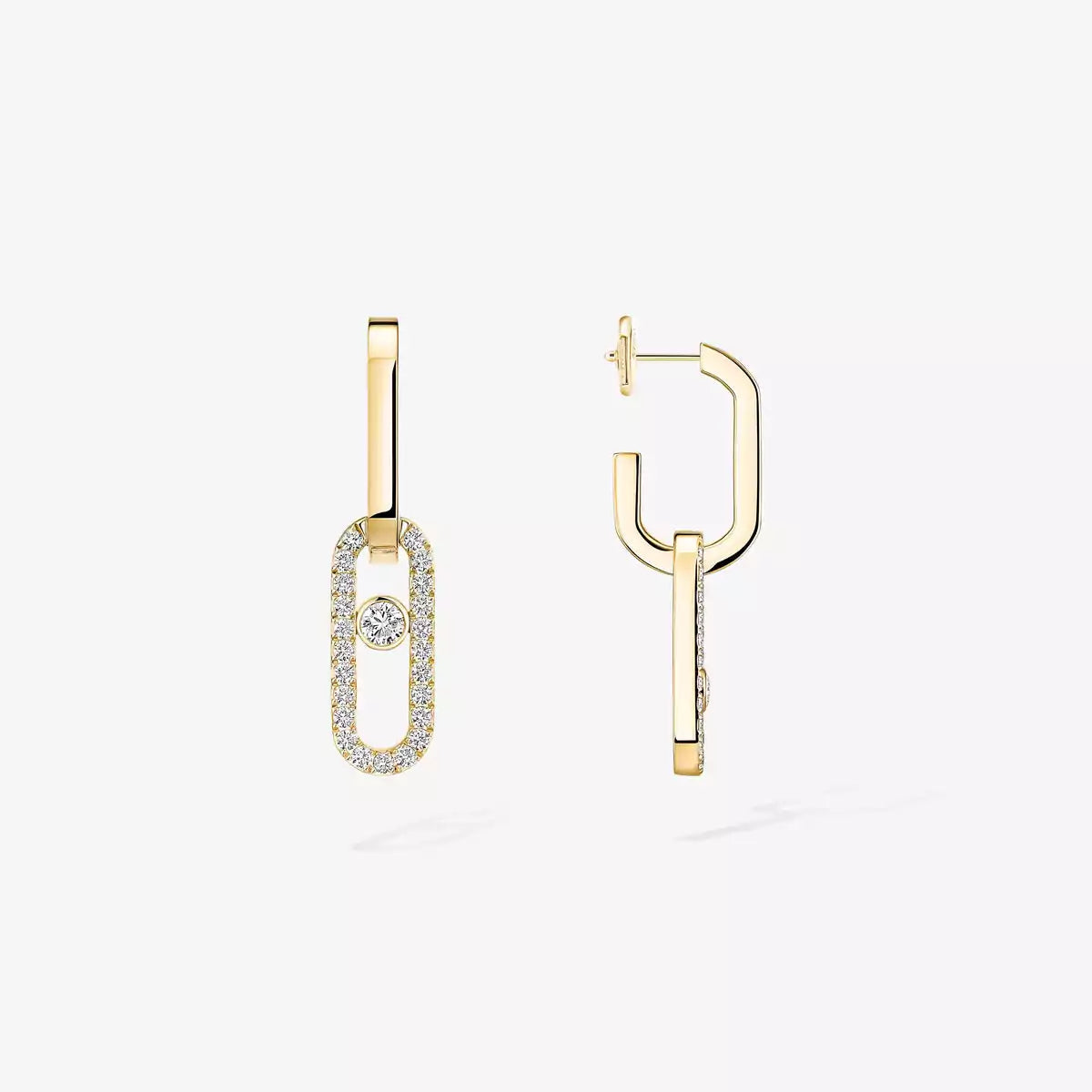 [LUXORA]Move Link Diamond Earrings