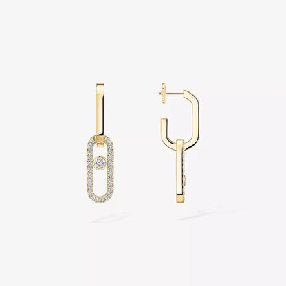 [LUXORA]Move Link Diamond Earrings