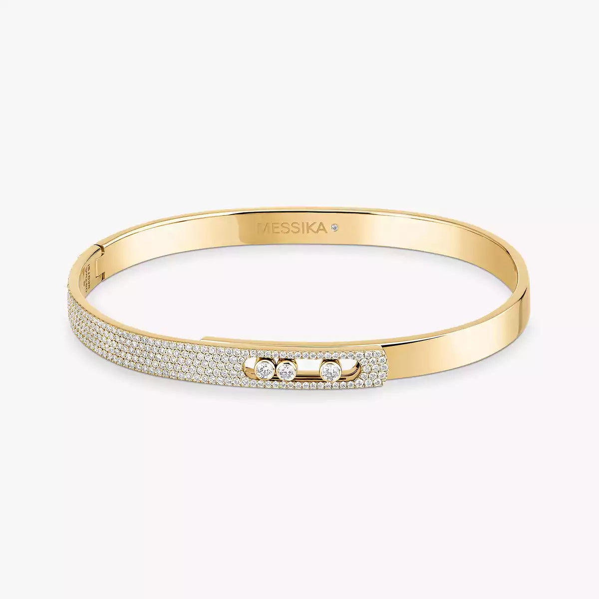 [LUXORA]Move Noa Rose Gold Pavé Diamond Bangle Bracelet