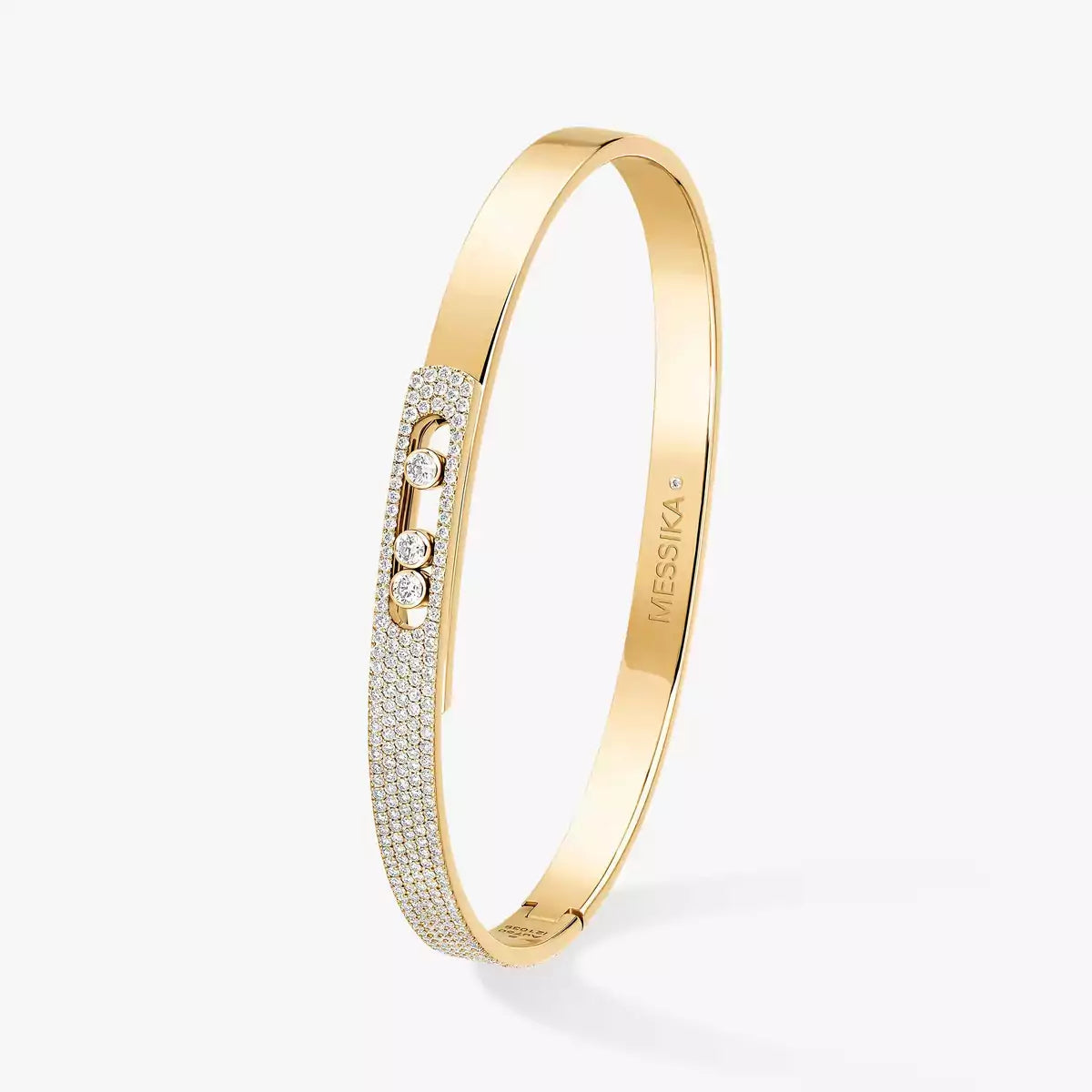 [LUXORA]Move Noa Rose Gold Pavé Diamond Bangle Bracelet
