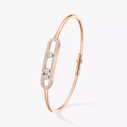 [LUXORA]Move Pavé Diamond Bangle Bracelet M