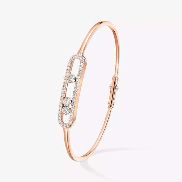 [LUXORA]Move Pavé Diamond Bangle Bracelet M