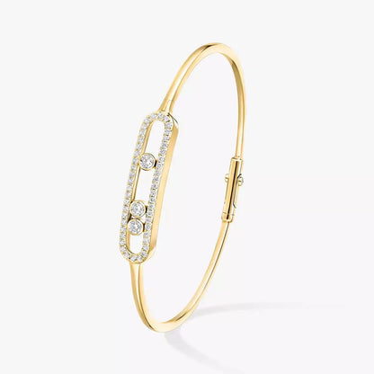 [LUXORA]Move Pavé Diamond Bangle Bracelet M