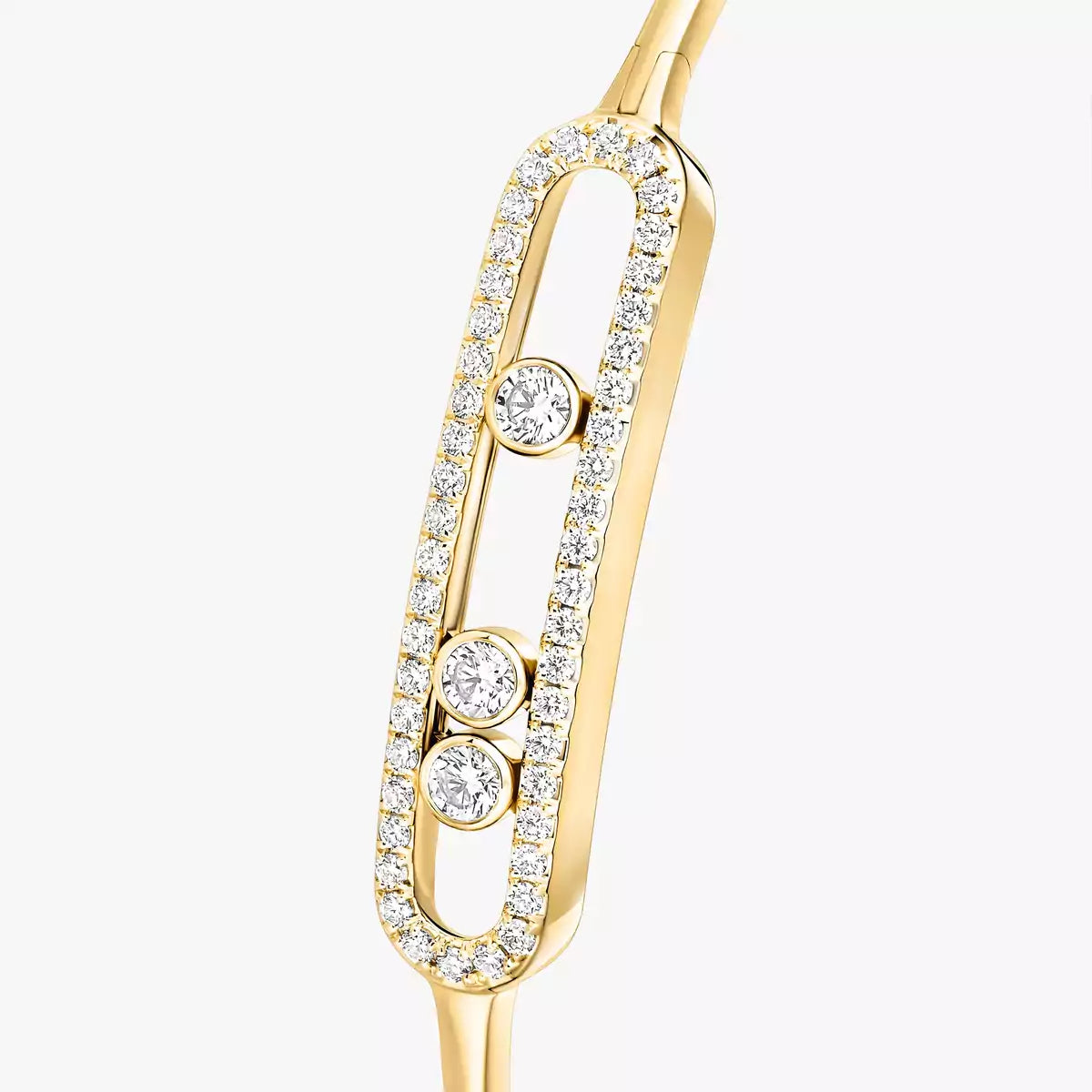 [LUXORA]Move Pavé Diamond Bangle Bracelet M