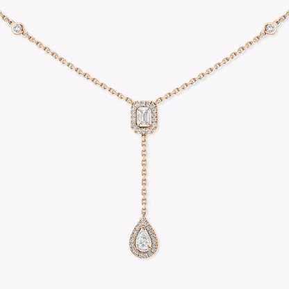 [LUXORA]Gold Diamond Tie Necklace
