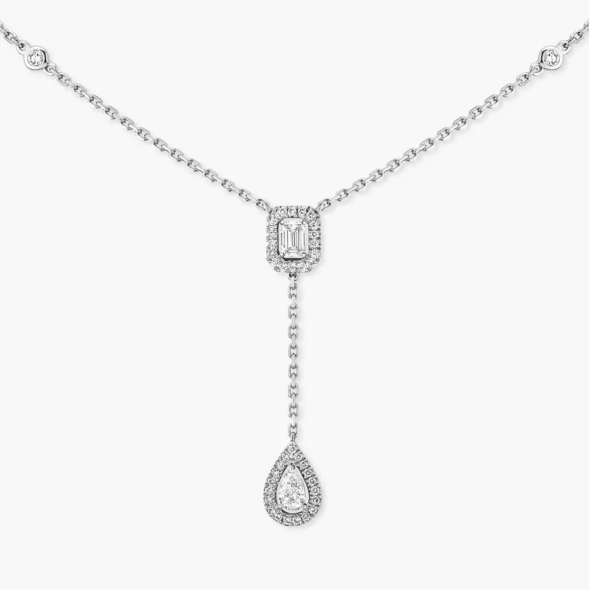[LUXORA]Gold Diamond Tie Necklace