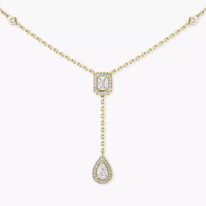 [LUXORA]Gold Diamond Tie Necklace