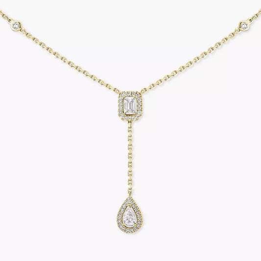 [LUXORA]Gold Diamond Tie Necklace