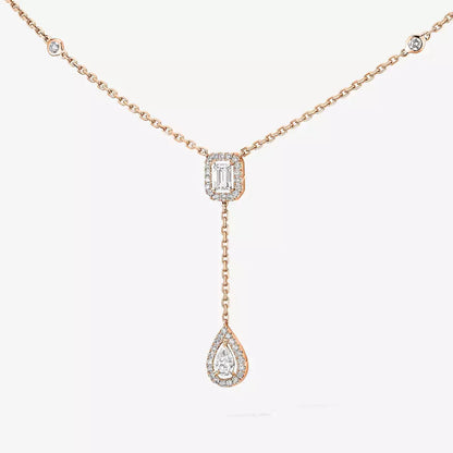 [LUXORA]Gold Diamond Tie Necklace