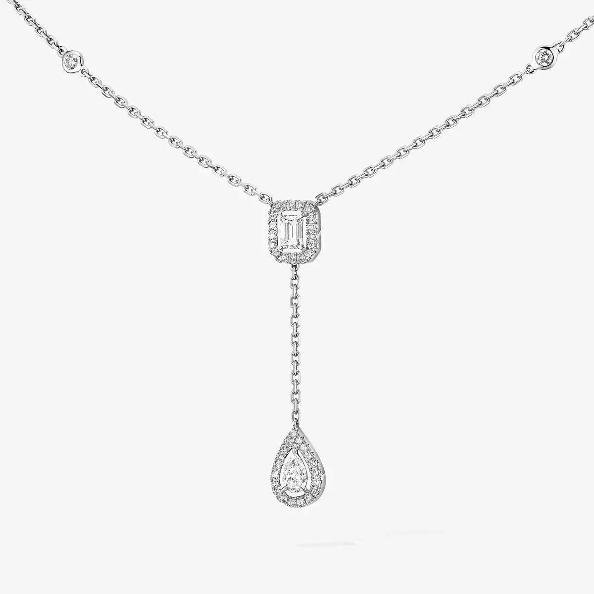 [LUXORA]Gold Diamond Tie Necklace