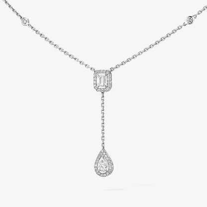 [LUXORA]Gold Diamond Tie Necklace