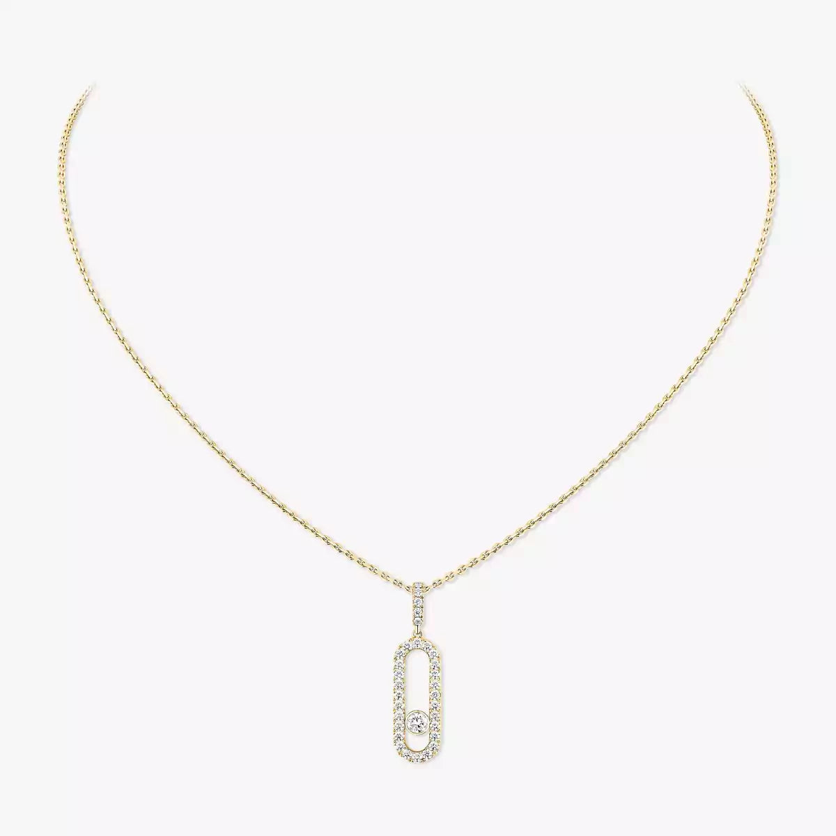 [LUXORA]Move Uno Diamond Necklace in Rose Gold