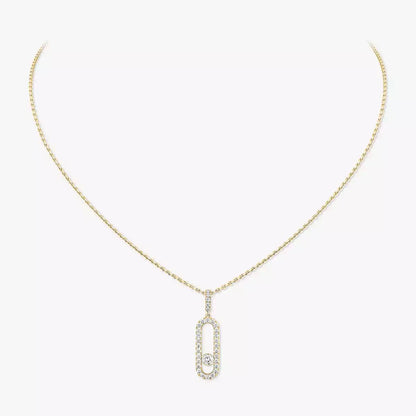 [LUXORA]Move Uno Diamond Necklace in Rose Gold