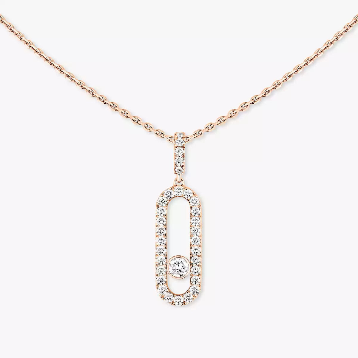 [LUXORA]Move Uno Diamond Necklace in Rose Gold