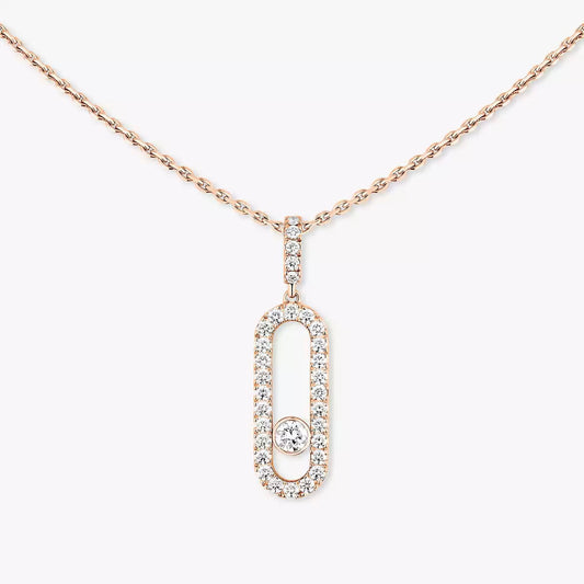 [LUXORA]Move Uno Diamond Necklace in Rose Gold