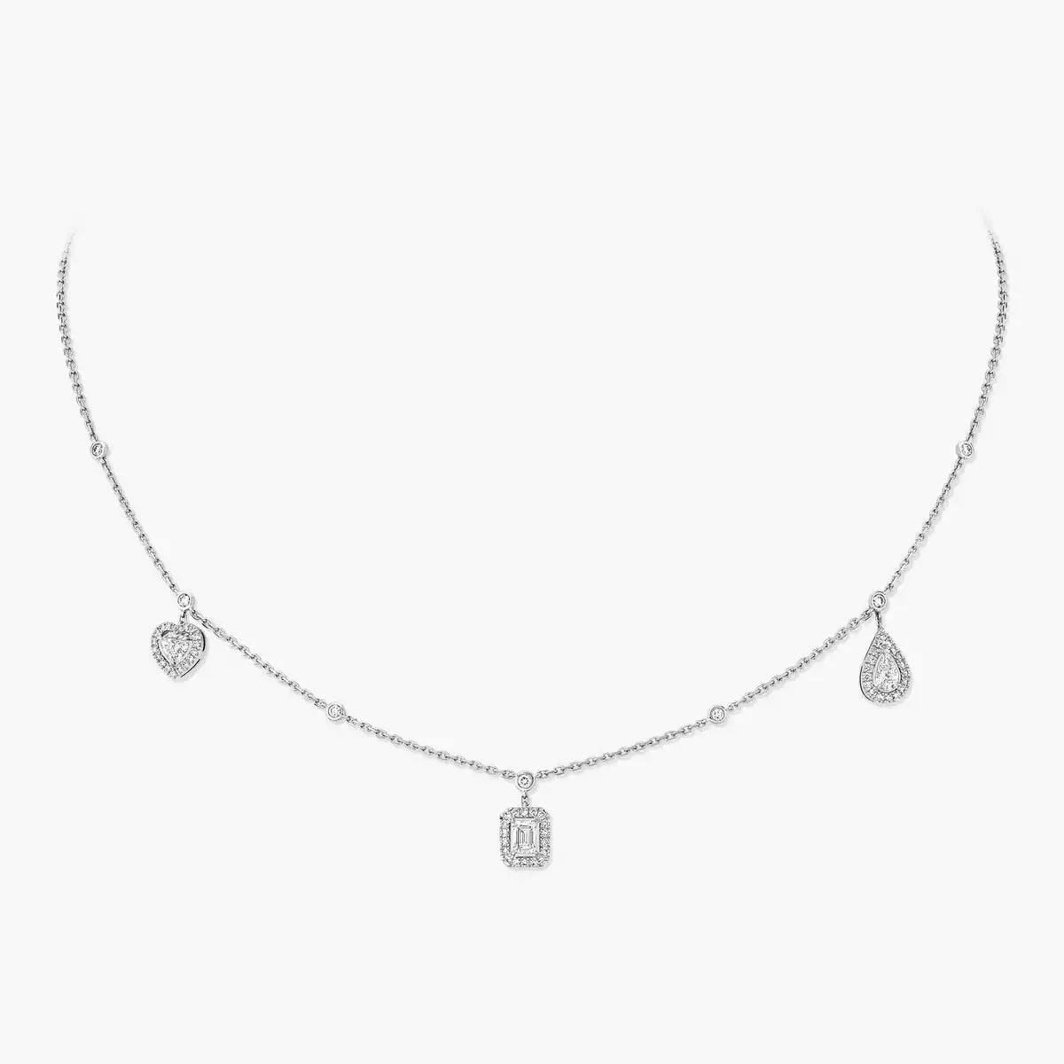 [LUXORA]My Twin Diamond Necklace in Silver