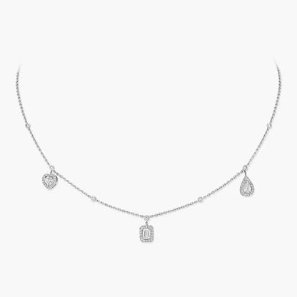 [LUXORA]My Twin Diamond Necklace in Silver
