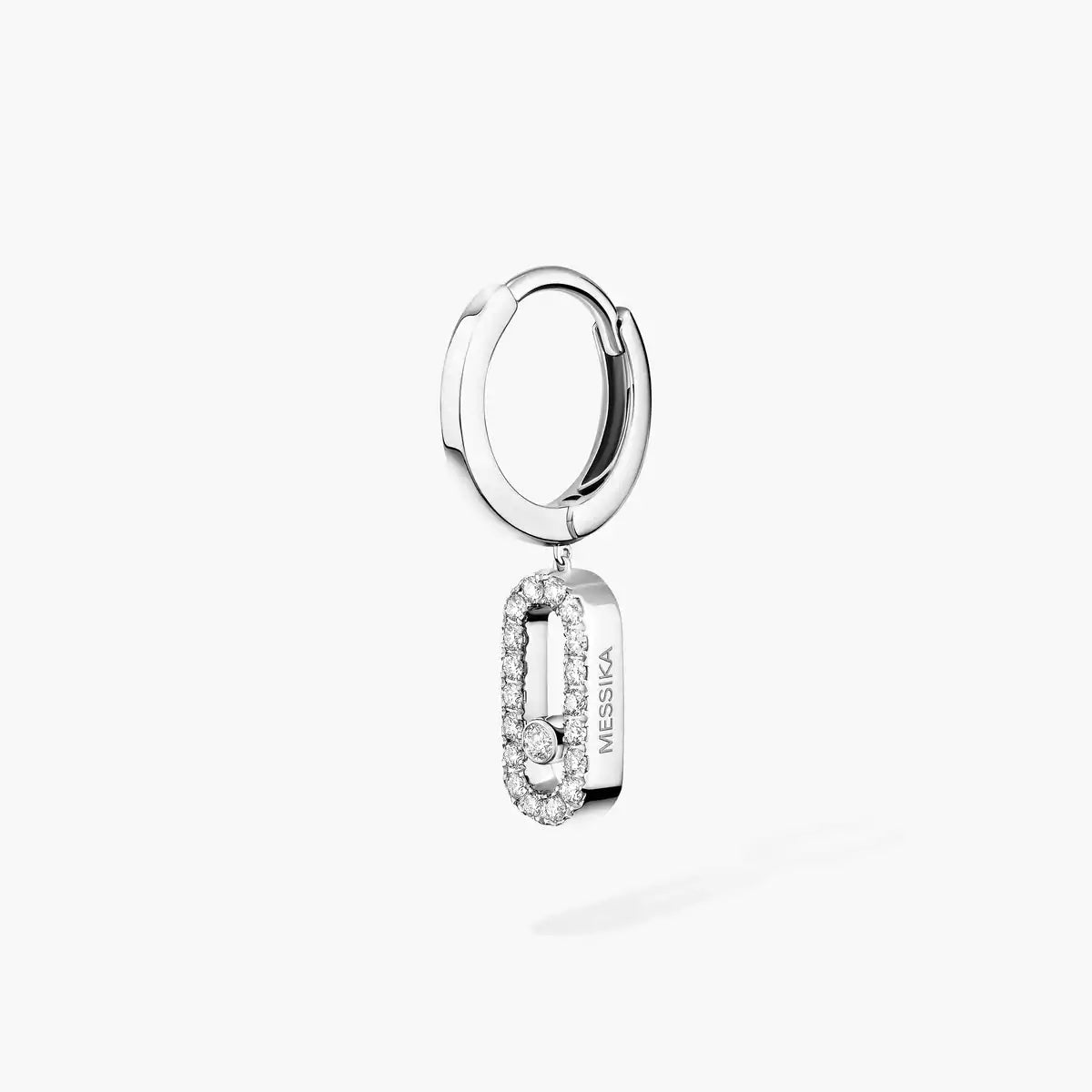 [LUXORA]Move Uno Single Diamond Hoop Earring