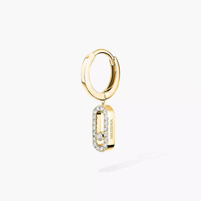 [LUXORA]Move Uno Single Diamond Hoop Earring