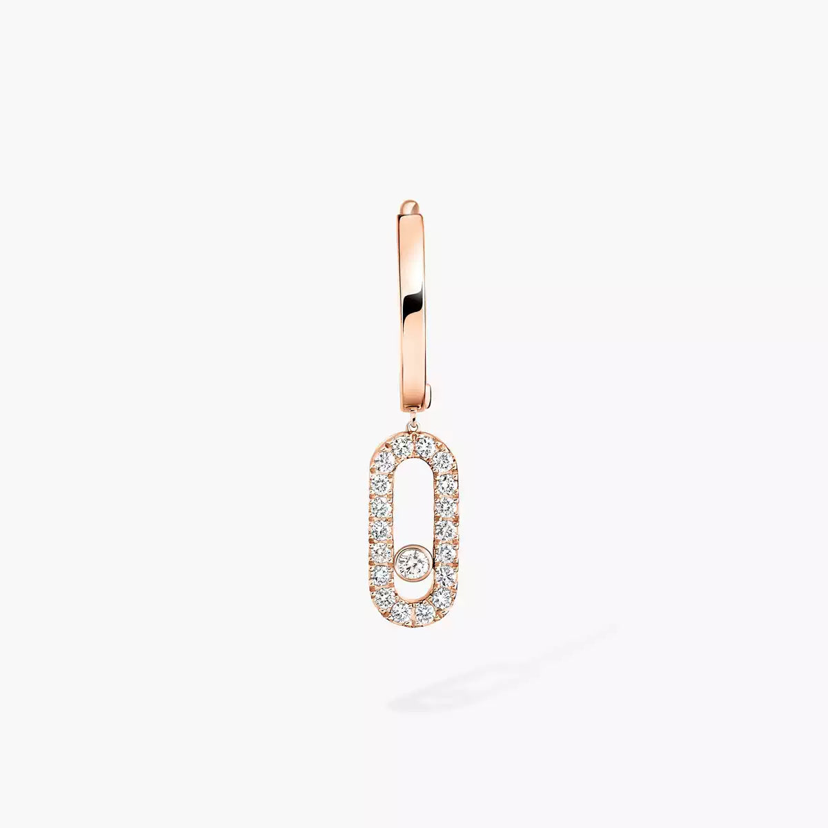 [LUXORA]Move Uno Single Diamond Hoop Earring
