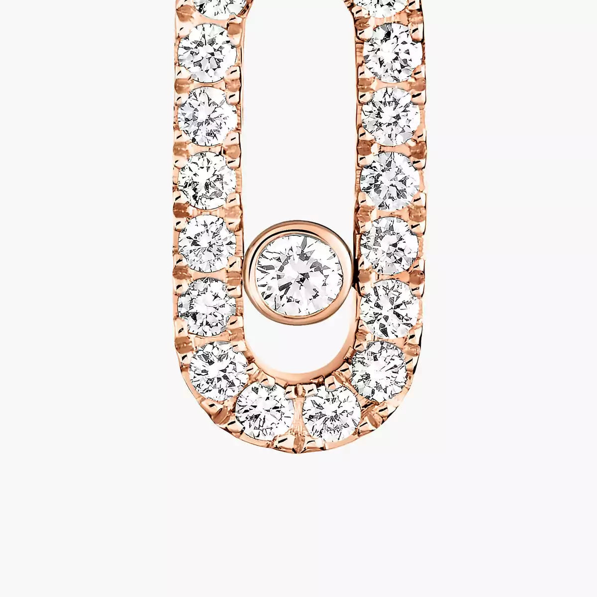 [LUXORA]Move Uno Single Diamond Hoop Earring