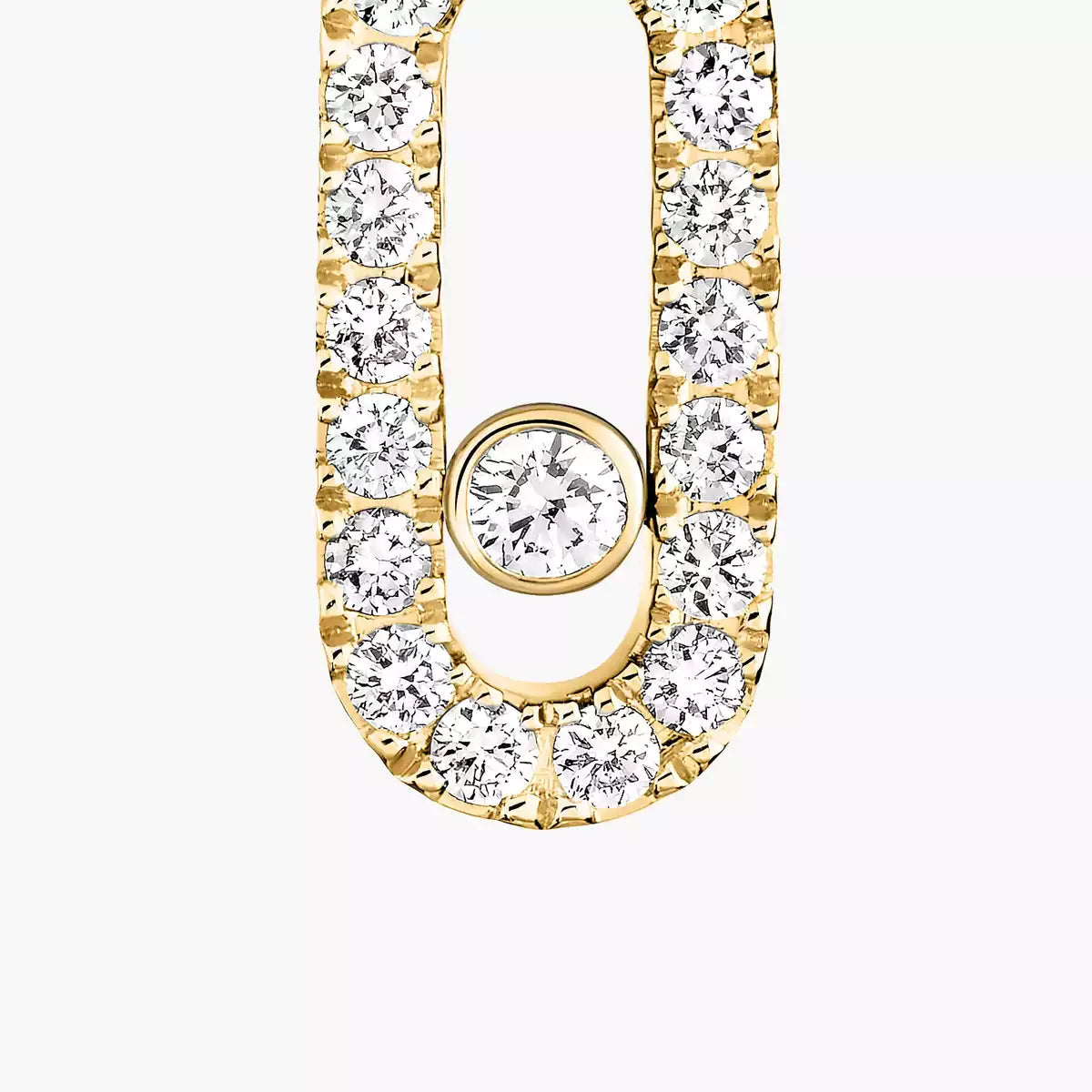 [LUXORA]Move Uno Single Diamond Hoop Earring