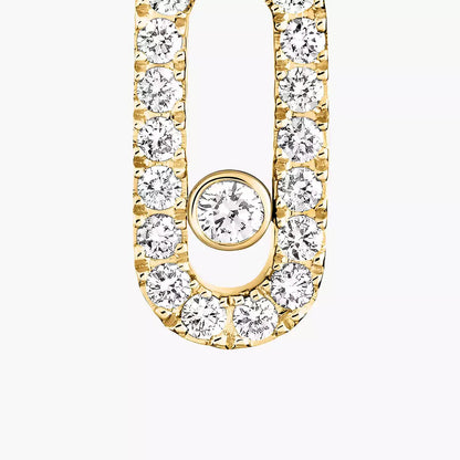 [LUXORA]Move Uno Single Diamond Hoop Earring