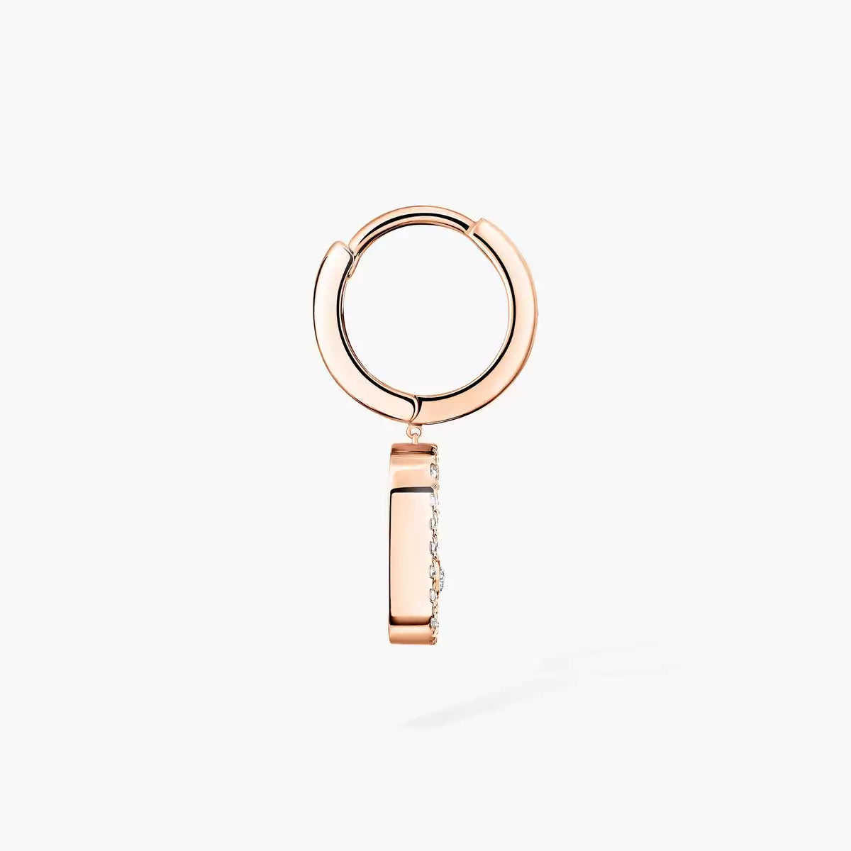 [LUXORA]Move Uno Single Diamond Hoop Earring