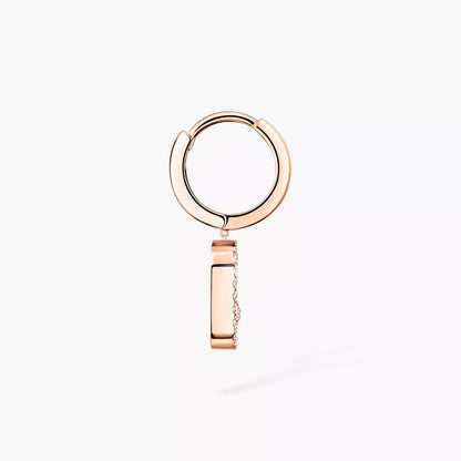 [LUXORA]Move Uno Single Diamond Hoop Earring