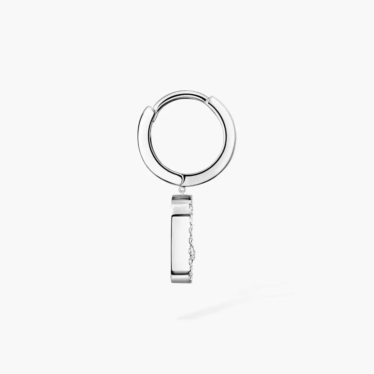 [LUXORA]Move Uno Single Diamond Hoop Earring