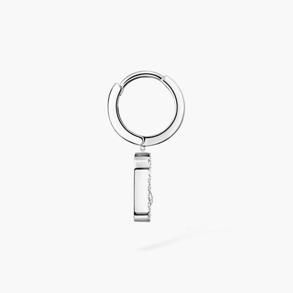 [LUXORA]Move Uno Single Diamond Hoop Earring